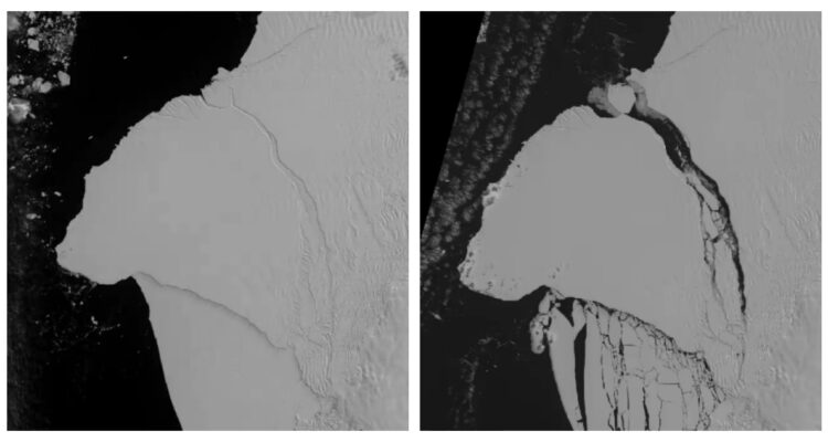 Iceberg de 1.550 km2 desprendido en la Antártica
