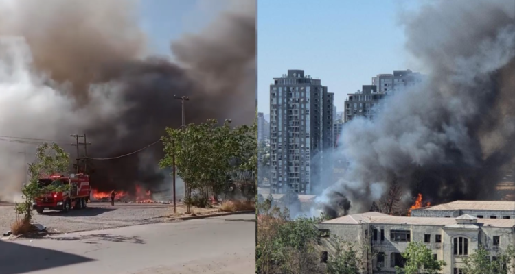 Incendio afecta antiguo sector de maternidad de Hospital Barros Luco
