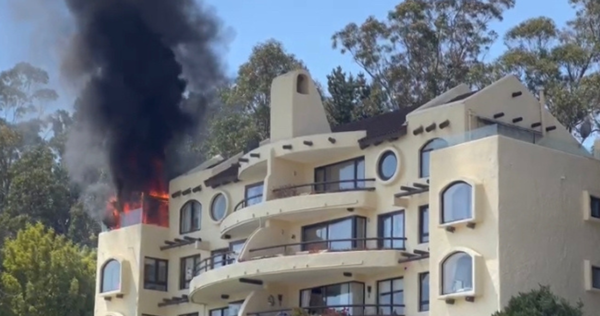 Incendio en edificio de Pingueral