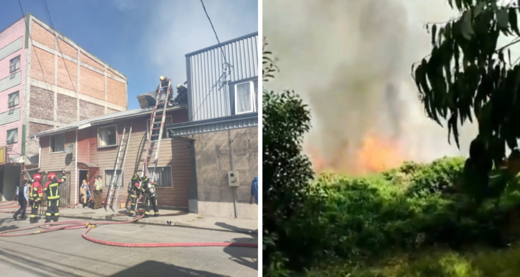Incendios simultáneos en Puerto Montt