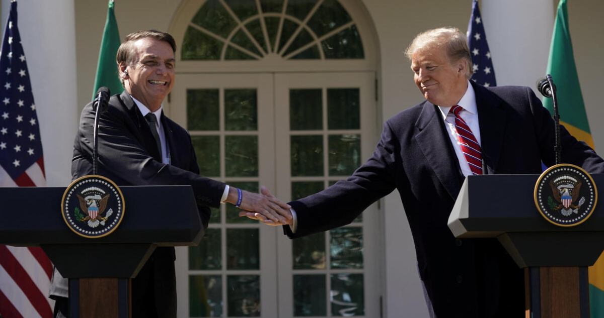 Jair Bolsonaro y Donald Trump en la Casa Blanca.