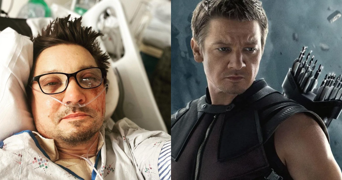 Jeremy Renner (izquierda) y el actor en su papel de Hawkeye (derecha)