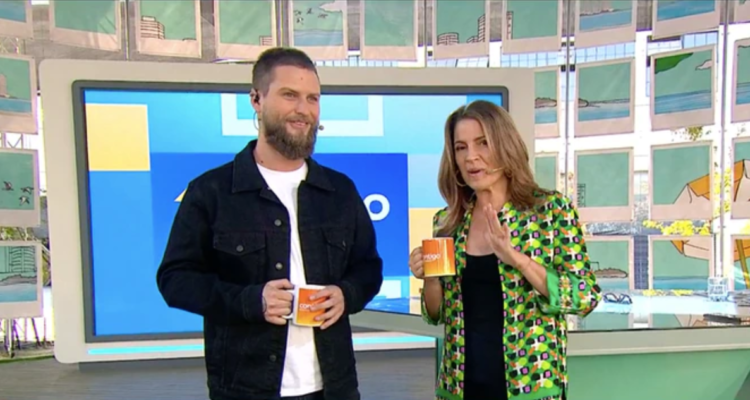 jean philippe cretton y Monserrat Alvarez conduciendo Contigo en la Mañana