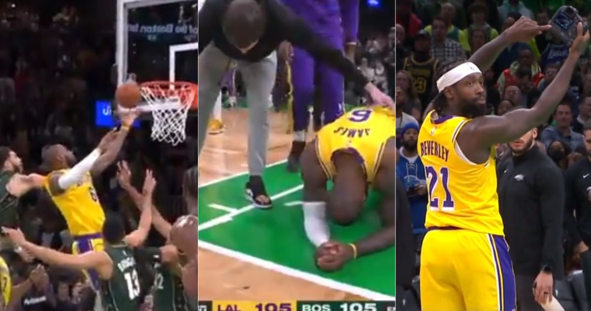 La falta no cobrada a LeBron James que desató polémica en Celtics-Lakers