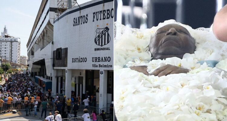 Largas filas y miles de personas le dan el último adiós a Pelé
