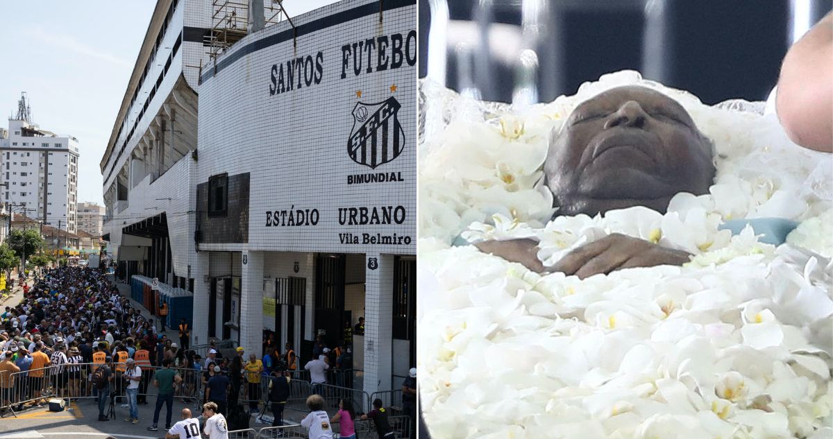 Largas filas y miles de personas le dan el último adiós a Pelé