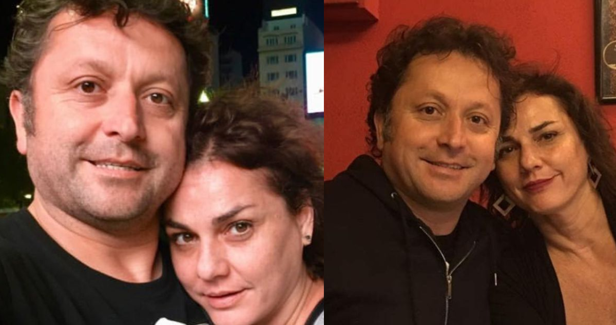 Berta Lasala junto a Daniel Alcaíno