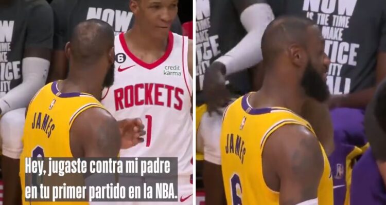 A LeBron James lo hicieron sentir viejo en pleno partido de la NBA.