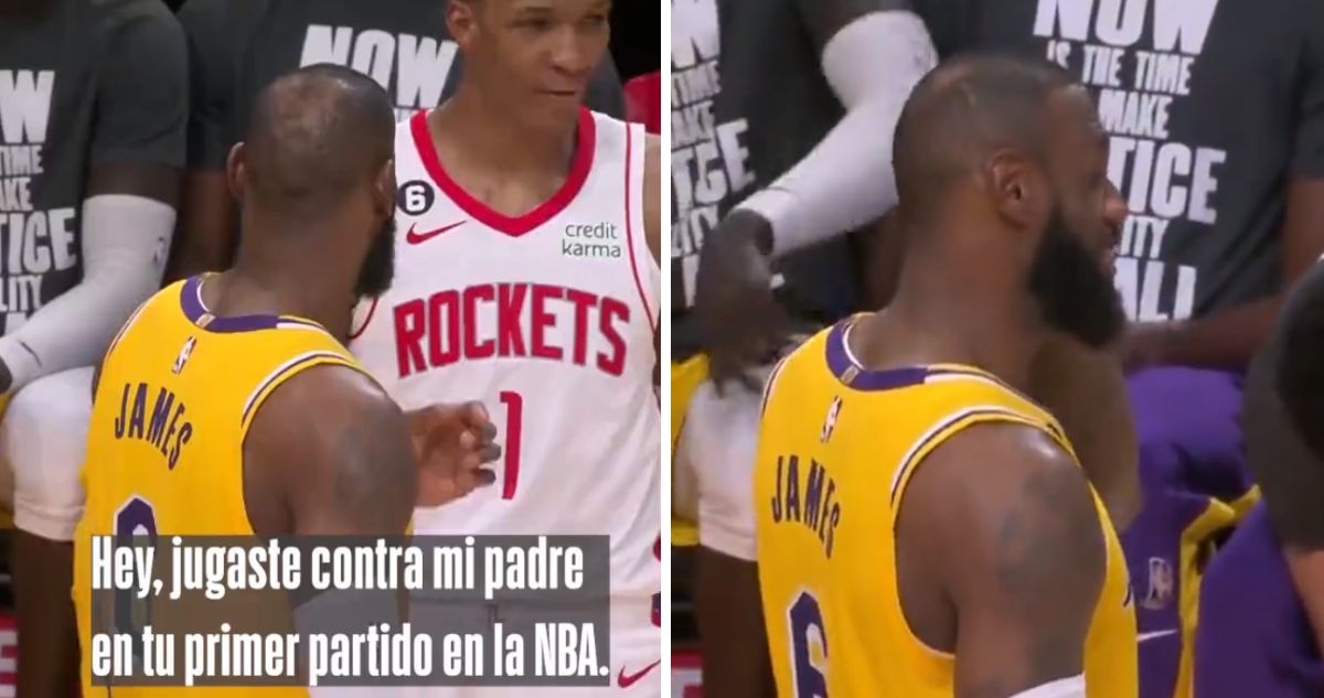 A LeBron James lo hicieron sentir viejo en pleno partido de la NBA.