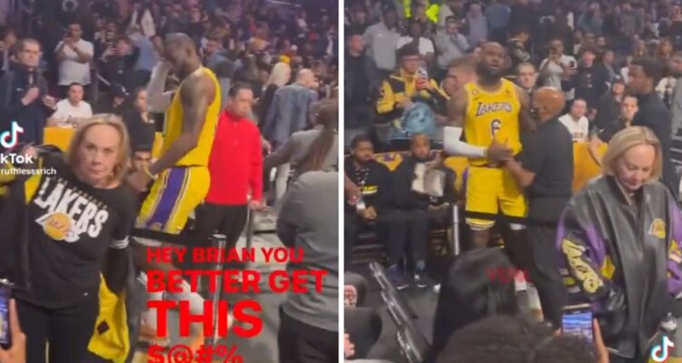 LeBron James casi va por el tiktoker que lo provocó en el estadio de los Lakers.