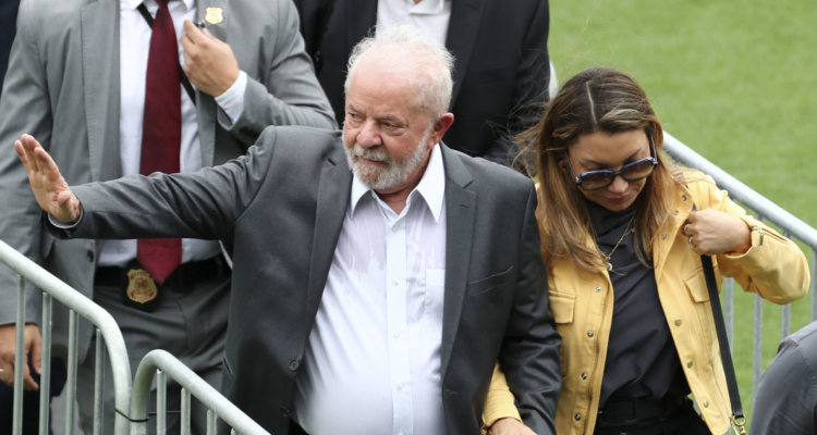 Lula en el velorio de Pelé.