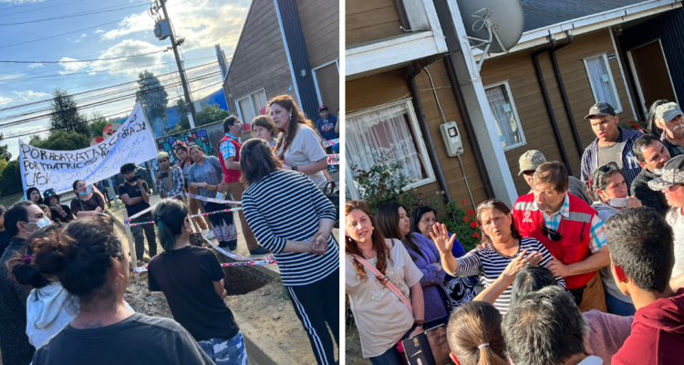 Manifestación en condominio Los Aukanes en Valdivia
