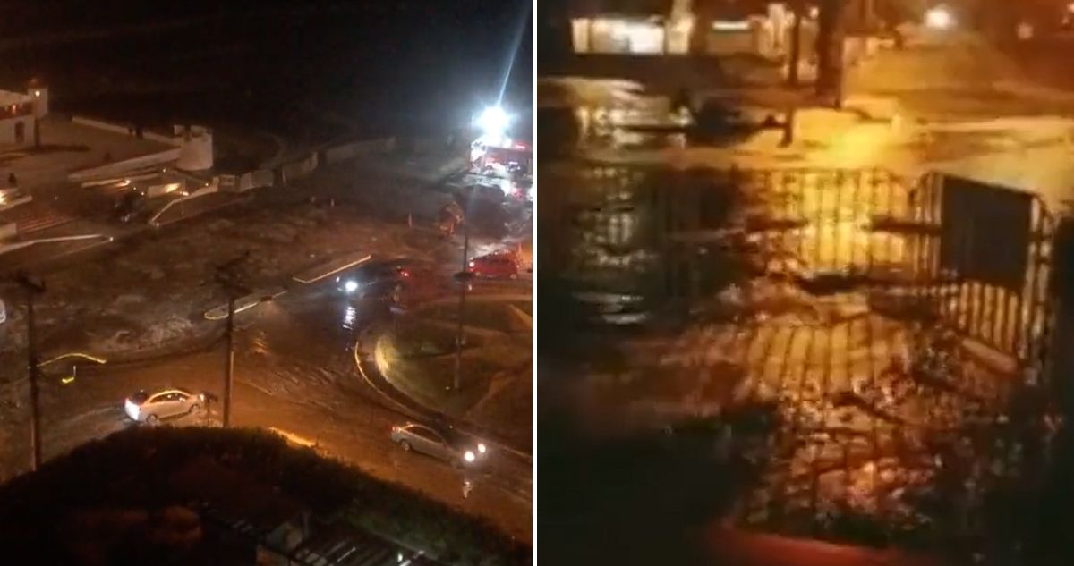 Fuertes marejadas sobrepasan sector El Faro en La Serena