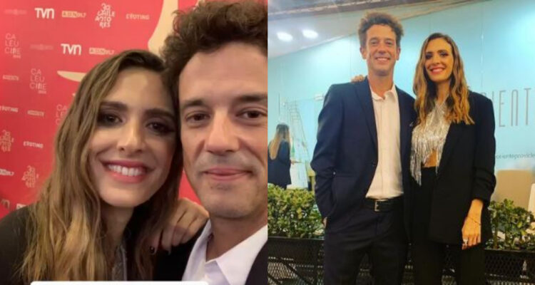 Matías Oviedo sonriente junto a su pareja.