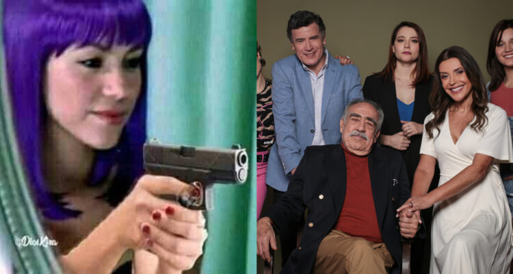 Un meme de Shakira publicado durante el estreno de Juego de Ilusiones. A su lado, una imagen de los personajes de la ficción.