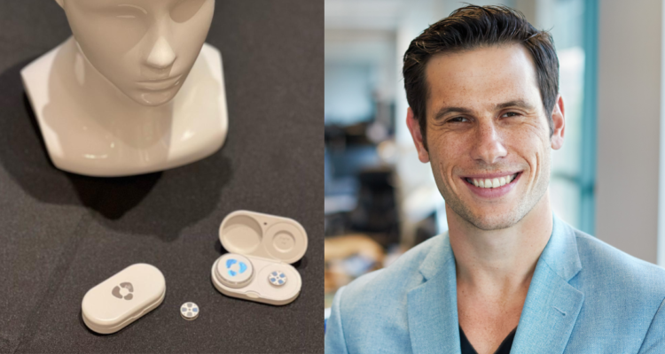 Implante cerebral para combatir la depresión (izquierda) y Meron Gribetz (derecha) creador del dispositivo