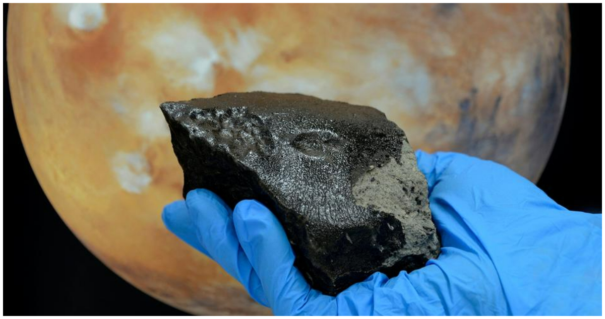 meteorito caído en la tierra desde marte