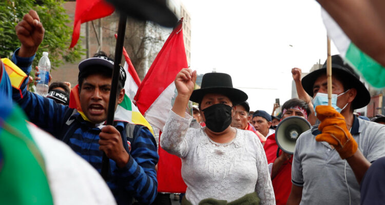 Foto contexto sobre protestas en Perú