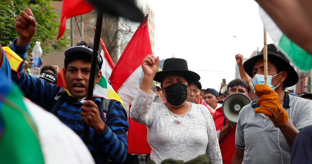Foto contexto sobre protestas en Perú