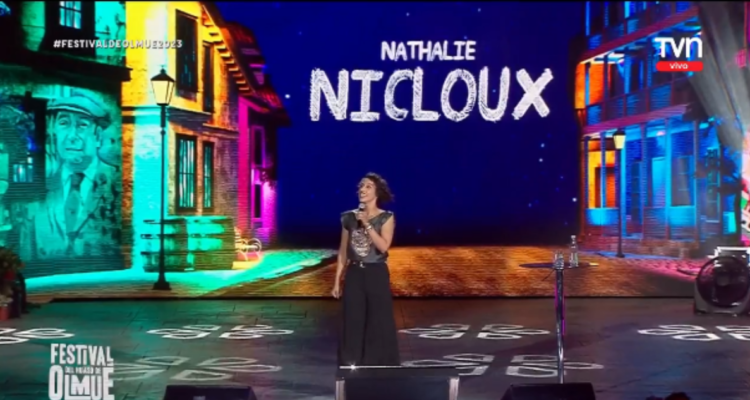 Nathalie Nicloux en su presentación en el Festival del Huaso de Olmué