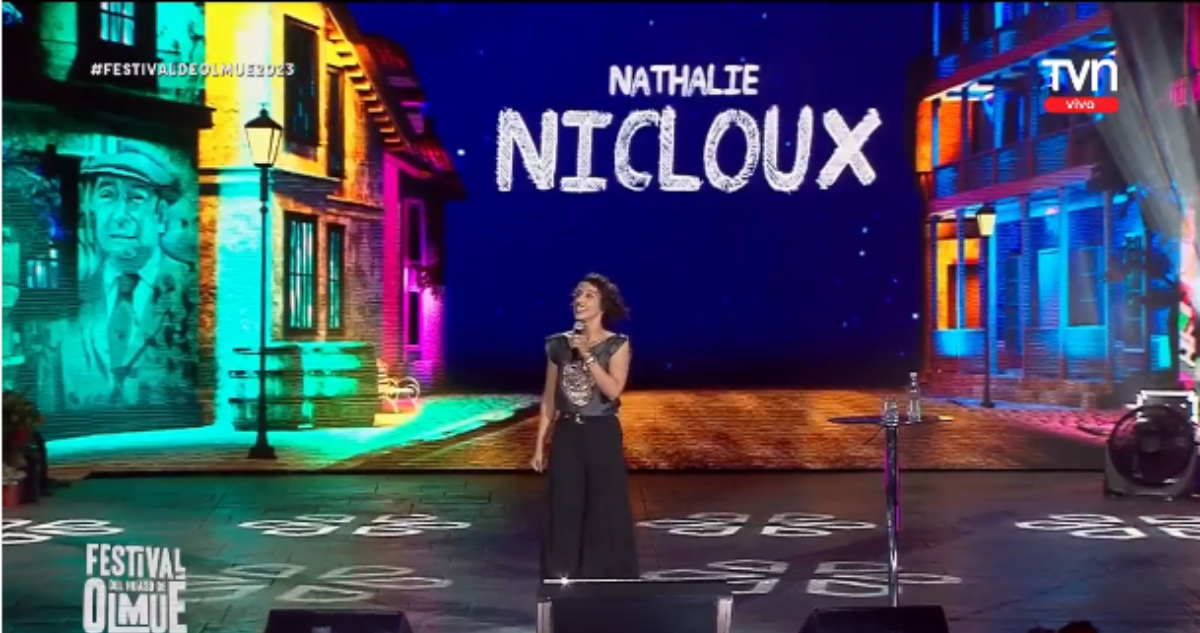 Nathalie Nicloux en su presentación en el Festival del Huaso de Olmué