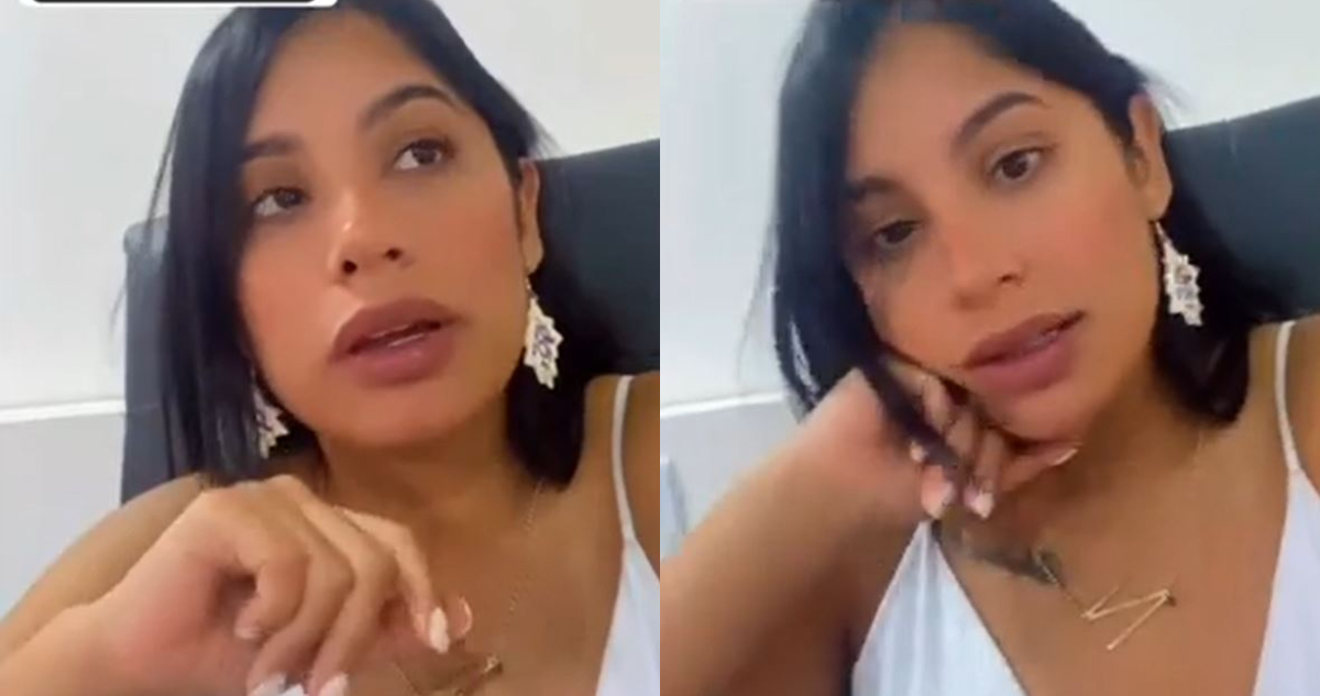 La actriz de Mega Nathalie Vera respondiendo el mensaje de una usuaria en redes sociales.