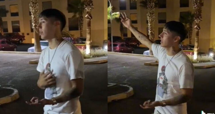 El cantante chileno Pailita hablando molesto con sus fanáticos producto del ruido que provocan.