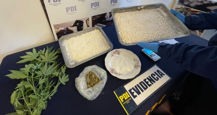 Dosis de cocaína incautadas en Laja