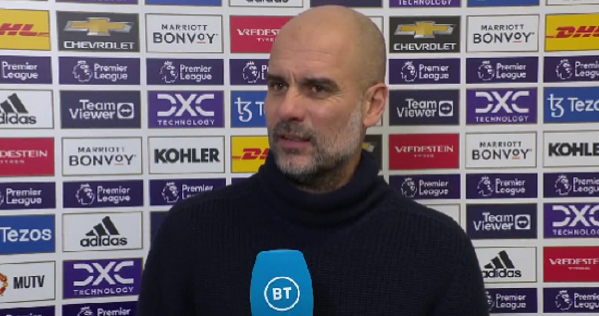 Guardioala y su entrevista llena de ironías tras derrota con el United en la Premier League