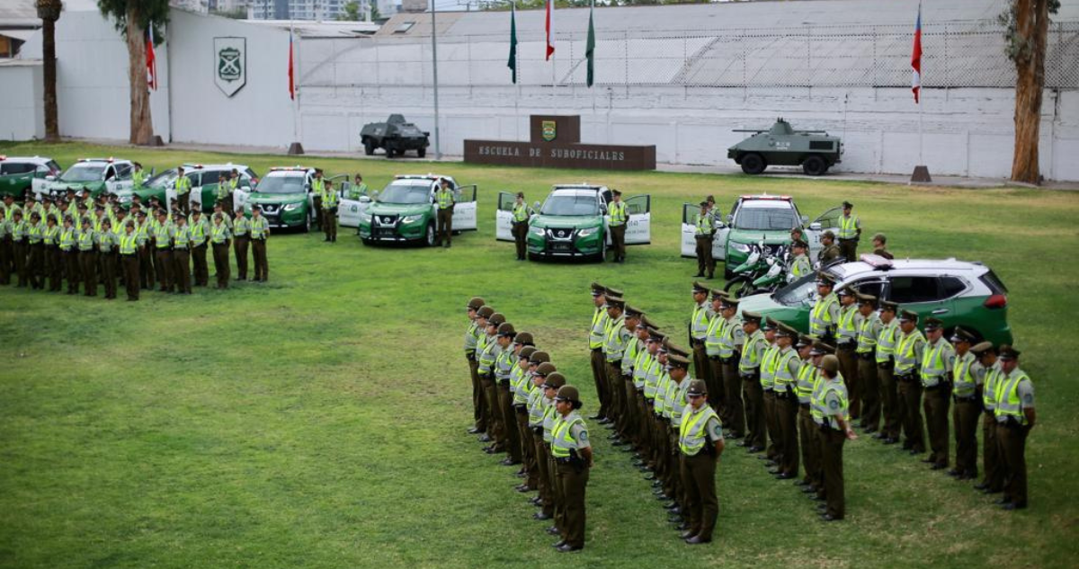 Imagen de carabineros desplegados en Plan Verano Seguro