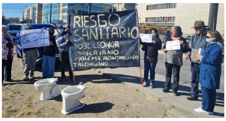 Protesta vecinos Población Leonor Mascayano