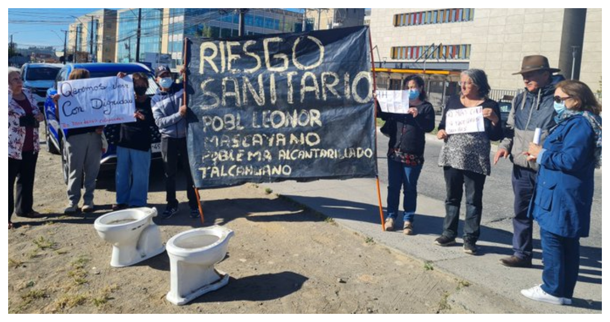 Protesta vecinos Población Leonor Mascayano