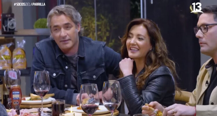 Los periodista José Luis Repenning y Priscilla Vargas en el programa Socios de la Parrilla.