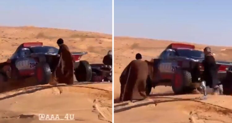 El francés Stéphane Peterhansel estuvo a centímetros de una tragedia en el Rally Dakar.