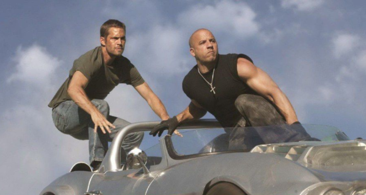 Vin Diesel y Paul Walker en sus personajes de Rápido y Furioso, Dominic Toretto y Brian O’Conner