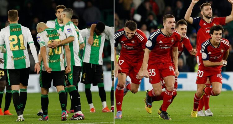 Real Betis fue eliminado de la Copa del Rey por el Osasuna