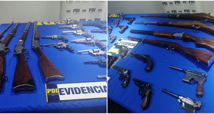 Recuperan armas que estaban en domicilio del centro de Concepción