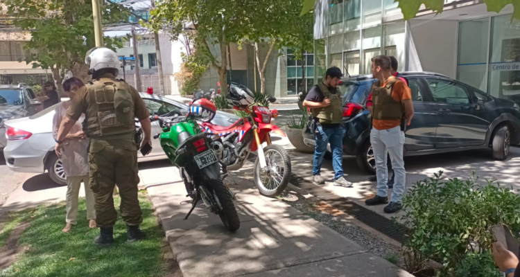 Robo salida de banco en Las Condes