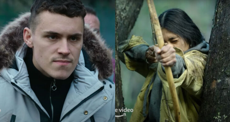 Arón Piper en el trailer de la película Sayen. A su lado, otra captura de la cinta.