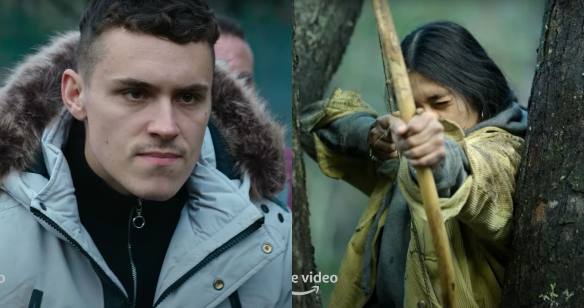 Arón Piper en el trailer de la película Sayen. A su lado, otra captura de la cinta.