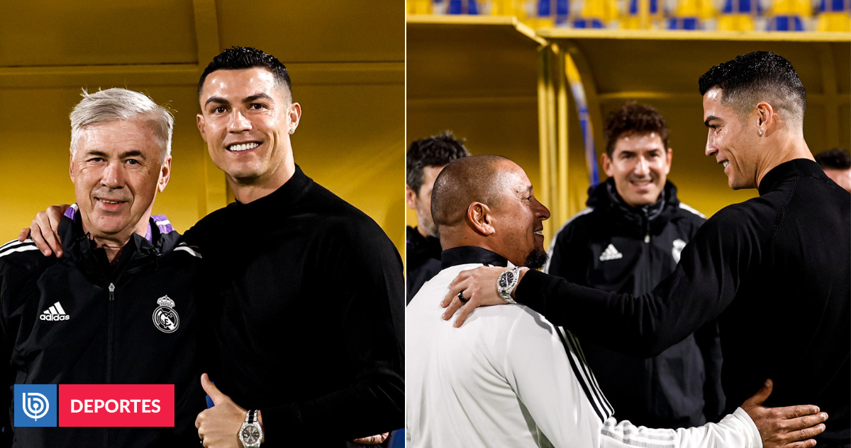 Cristiano Ronaldo visita o Real Madrid dias antes da final contra o Barcelona