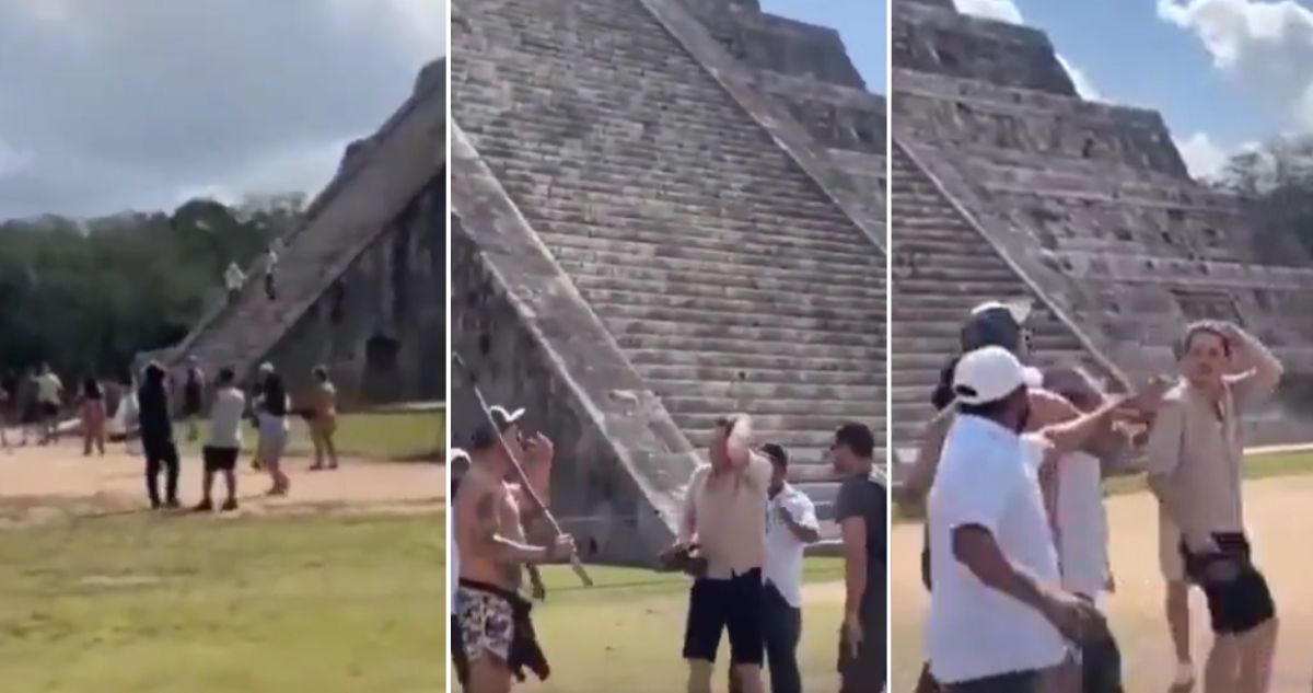 Agreden a turista polaco tras subir escaleras de Chichén Itzá en México