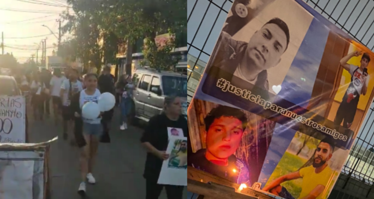 Familiares se manifestaron en La Granja para exigir Justicia tras muerte de 4 hombres