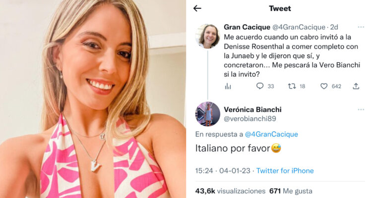 Verónica Bianchi acepta cita de tuitero para comer completos