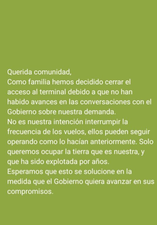 Comunicado familia Roe