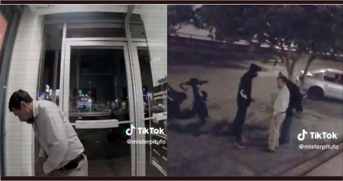 La arriesgada técnica de un hombre para evitar un asalto tras usar cajero automático