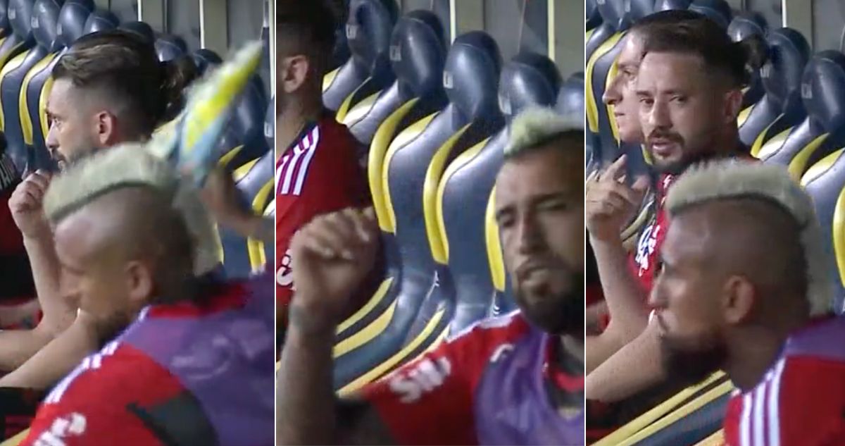 Arturo Vidal reaccionó furioso al no ingresar en duelo Flamengo-Boavista