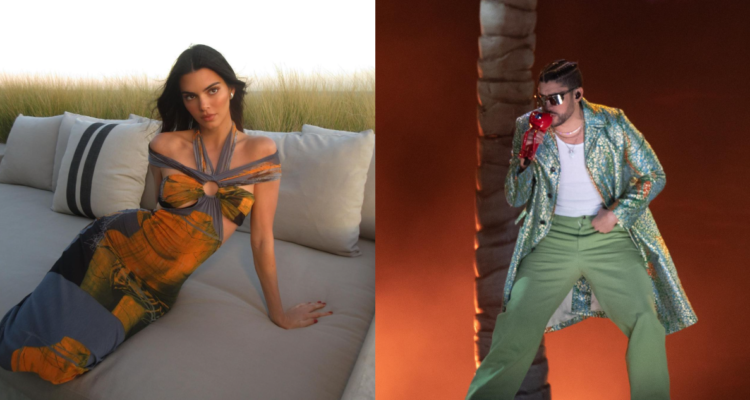 Kendall Jenner (Izquierda)y Bad Bunny (derecha) a proposito de los rumores de relación