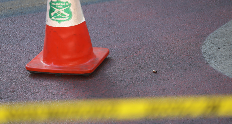 Imagen de contexto de una bala en un sitio del suceso.