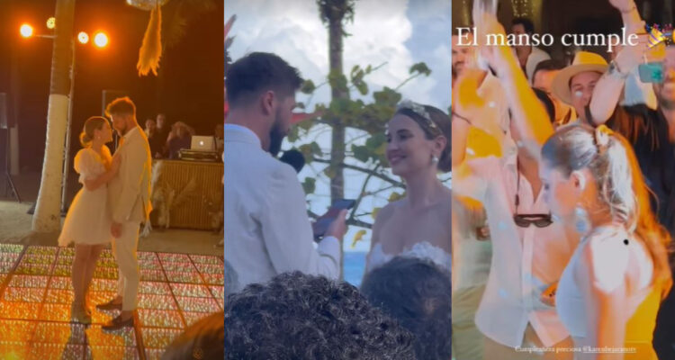 Diferentes momentos tras la boda de Belén Soto compartidas en redes sociales.